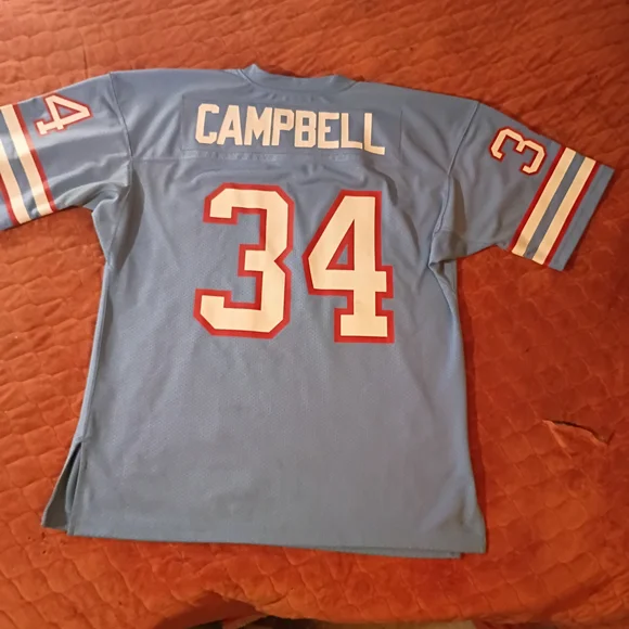 Mitchell & Ness Light Blue Jersey with Red and White Accents - Picture 1 of 4